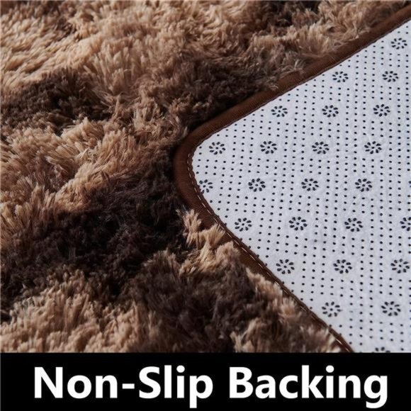 Shaggy Tie-Dyed Coffee Rug, 2x3 Area Rugs for Living Room, Anti-Skid Extra Comfy - Picture 6 of 6